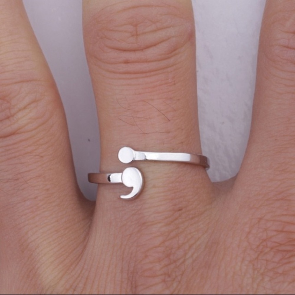 Semicolon Don’t Give Up Suicide Prevention Ring